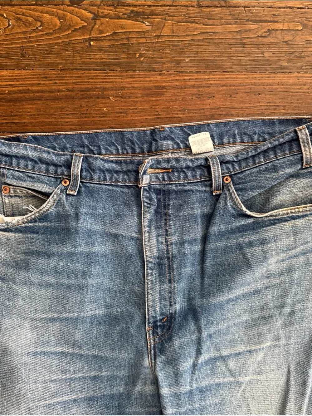 Levis 505 Men 40x30 Orange Tab Vintage Regular Fit Straight Leg Medium Wash Jean